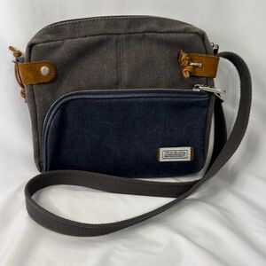 Travelon Gray and Blue Crossbody Bag